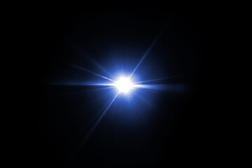  Abstract sun bursts, digital flares, blue glare on  black background.light background.