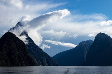 lake and mountains