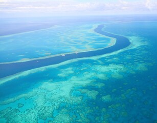Aerial View Great Barrier Reef Australia 