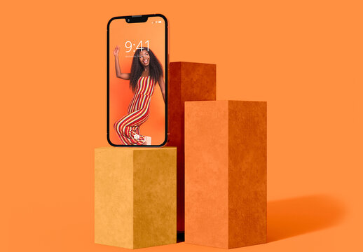  Smartphone on Podium Mockup