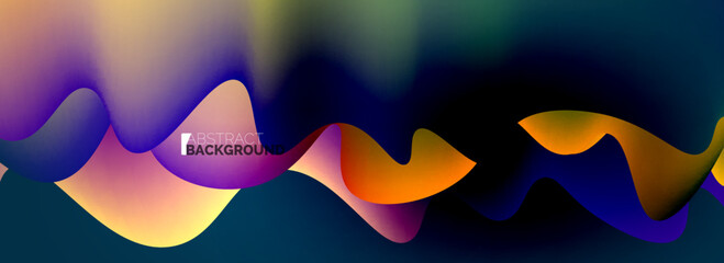 Obraz premium Dynamic liquid waves abstract background for covers, templates, flyers, placards, brochures, banners