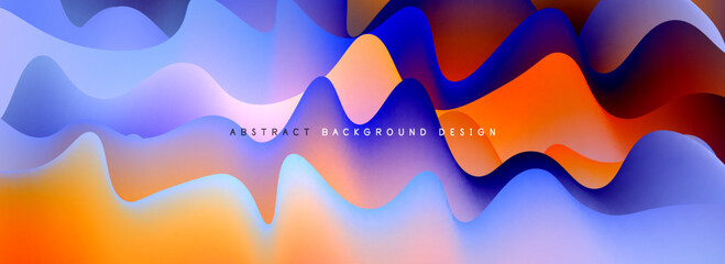 Waves with liquid colors dynamic abstract background for covers, templates, flyers, placards, brochures, banners