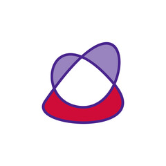 abstract overlay logo design vector sign