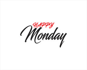 Fototapeta na wymiar Happy Monday - inspirational lettering design for posters, flyers, t-shirts, cards, invitations, stickers, banners. Hello Monday inscription