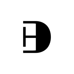 H D logo design vector sign