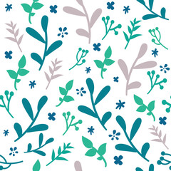 Repeatable floral pattern background. Vector background editable colors.