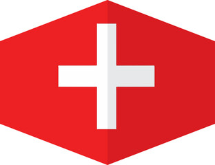 Obraz premium Switzerland flag background with cloth texture.Switzerland Flag vector illustration eps10.