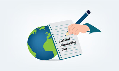 Vector Illustration of National Handwriting Day. Simple and Elegant Design