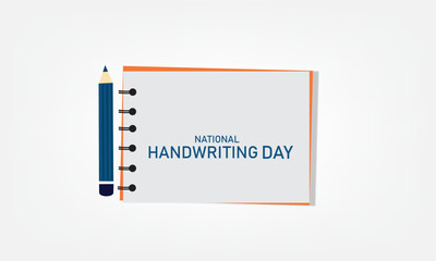 Vector Illustration of National Handwriting Day. Simple and Elegant Design