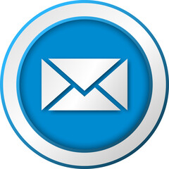 Fototapeta na wymiar 3D Email Message Contact Icon