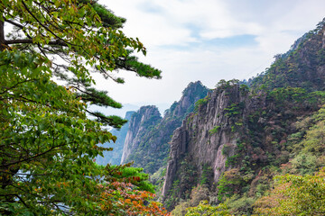 Natural scenery of Huangshan Scenic Area in Anhui Province