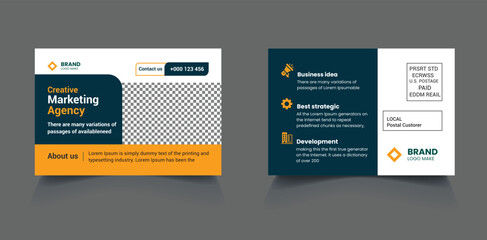 corporate business postcard template modern postcard design