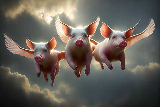 flying pigs, when pigs fly,generative ai
