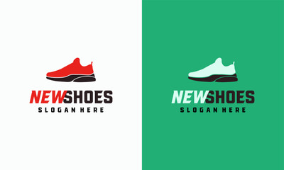 Simple Shoes logo designs vector, Shoes Shop Logo Template Design