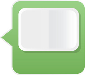 Green rectangular button with arrow, vector