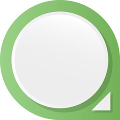 Green round button, vector web design button