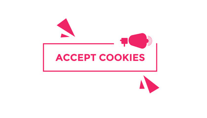 Accept cookies button web banner templates. Vector Illustration
