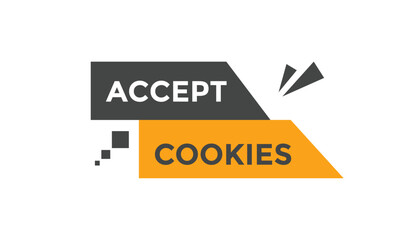 Accept cookies button web banner templates. Vector Illustration
