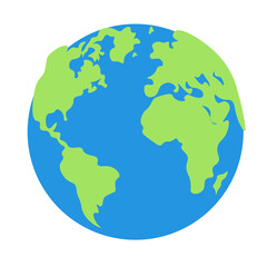 Fototapeta na wymiar earth globe isolated on PNG white transparent background, Vector illustration 