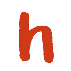 Alphabet Color Crayon Standard h lowercase letter