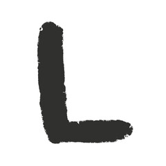 Alphabet Color Crayon L uppercase letter