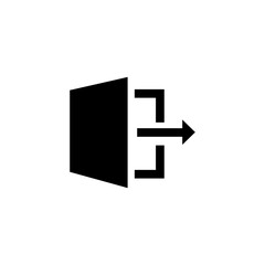 Obraz premium Exit flat icon