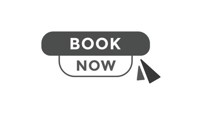 Book now button web banner templates. Vector Illustration
