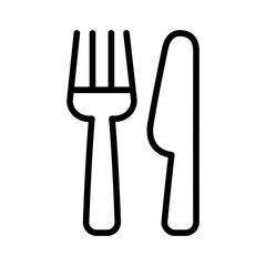 Table fork and knife vector icon symbol design
