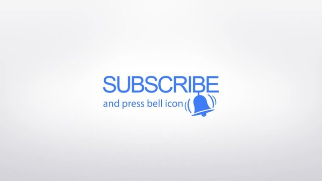 Subscribe button logo animation video, Animation of a Subscribe and Likes and Notification banner video, Subscribe monogram motion graphics video