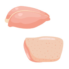 鶏もも肉のイラスト