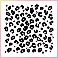 Fototapeta premium Leopard Animal Pattern Outline Silhouette Artwork Design