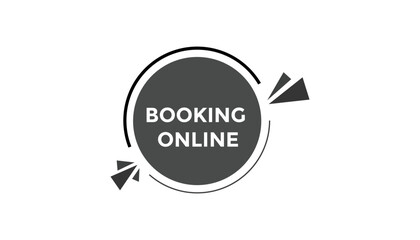 Booking online button web banner templates. Vector Illustration

