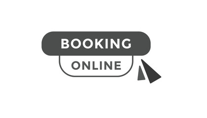 Booking online button web banner templates. Vector Illustration
