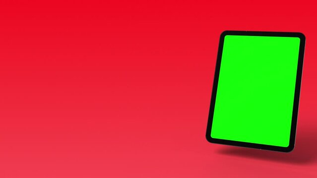 Animated tablet with transparent phone screen and white background for app commercials, mockup show cases, mobile website presentations etc. 