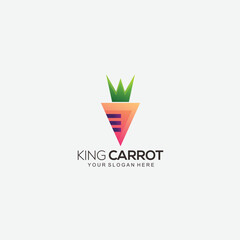 carrot logo illustration design template