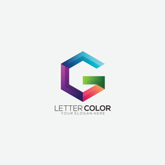 letter g logo design vector gradient initial