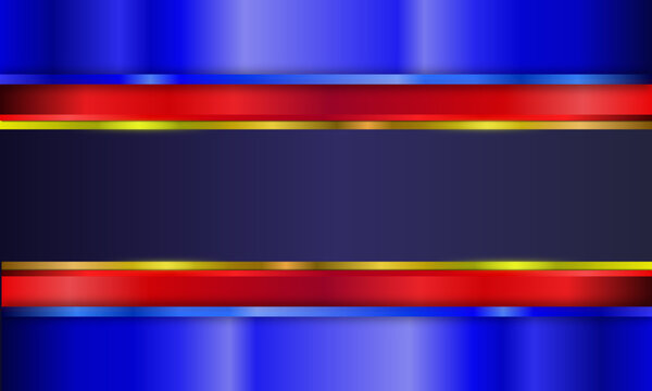 luxury blue gradient abstract with touches of the red and golds border