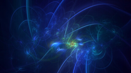 3D rendering abstract colorful fractal light background