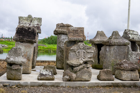 sacred monuments ancient religious or in Indonesia
