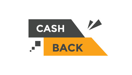 Cash back button web banner templates. Vector Illustration
