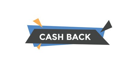 Cash back button web banner templates. Vector Illustration
