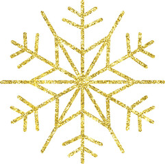 Gold glitter snowflake