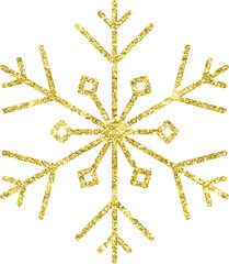 Gold glitter snowflake