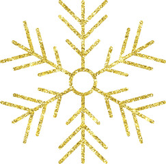 Gold glitter snowflake