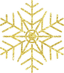Gold glitter snowflake