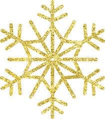 Gold glitter snowflake