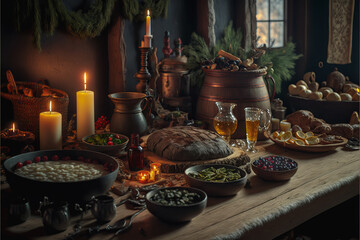 The table is set to celebrate some special moment with your family - Generative AI