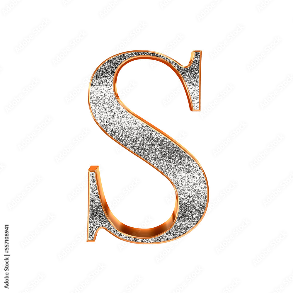 Fototapete silver 3d bling alphabet lowercase letters. this is a part of a set which also includes uppercase le