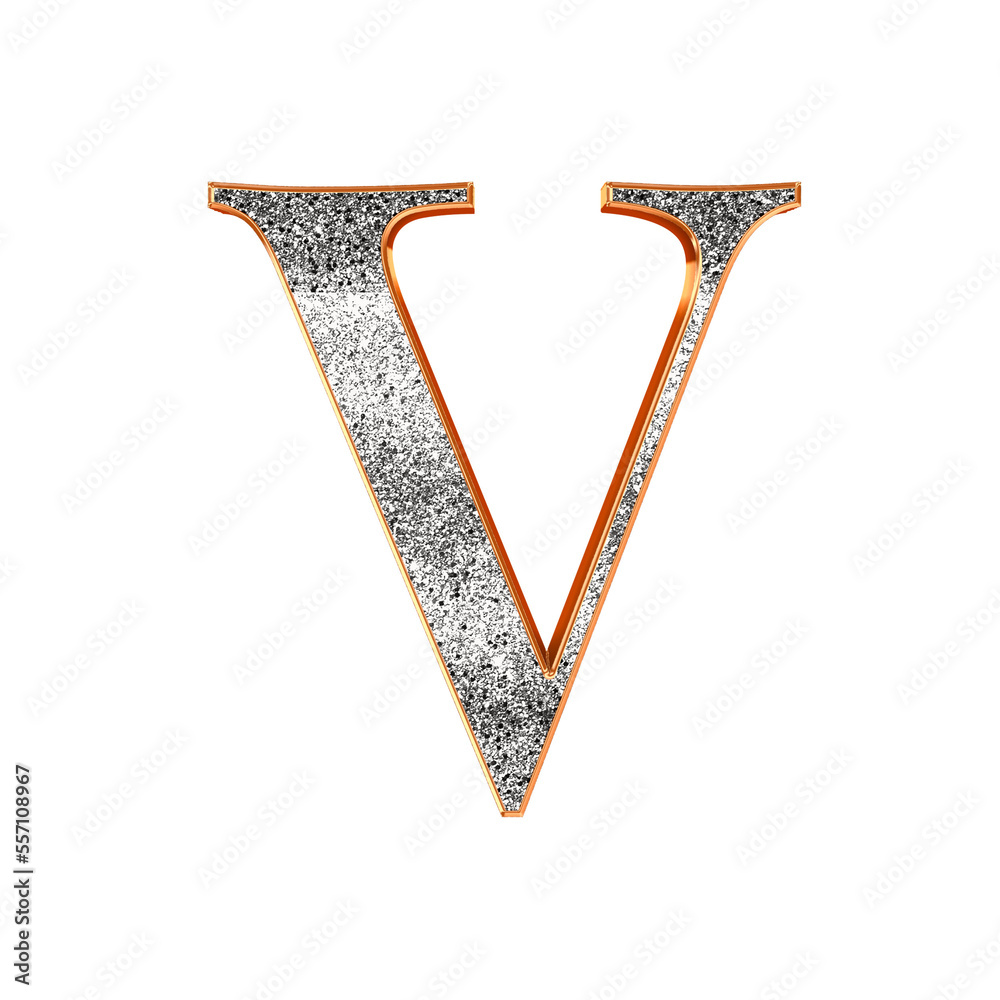 Fototapete Silver 3D bling alphabet lowercase letters. This is a part of a set which also includes uppercase letters, numbers, punctuation marks and symbols.