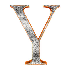 Silver 3D bling alphabet uppercase letters. This is a part of a set which also includes lowercase letters, numbers, punctuation marks and symbols.